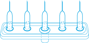 Multi-Injectors, Linear, 5-needle connections, 27G/0,40x4mm, 36pcs.