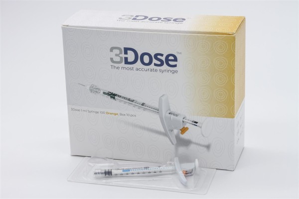 3Dose - 1,0 ml Spritze, 100 Orange, 10stk.